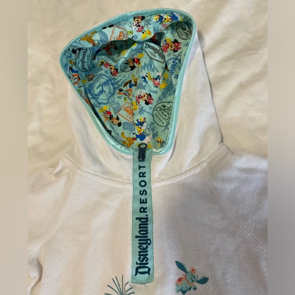 Disneyland Disney Parks Minnie Mouse Castle White Hooie Sweatshirt Sweater XS - Picture 4 of 8